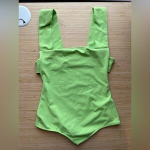 Charli xcx Brat Lime Green Sleeveless One-Piece Bodysuit